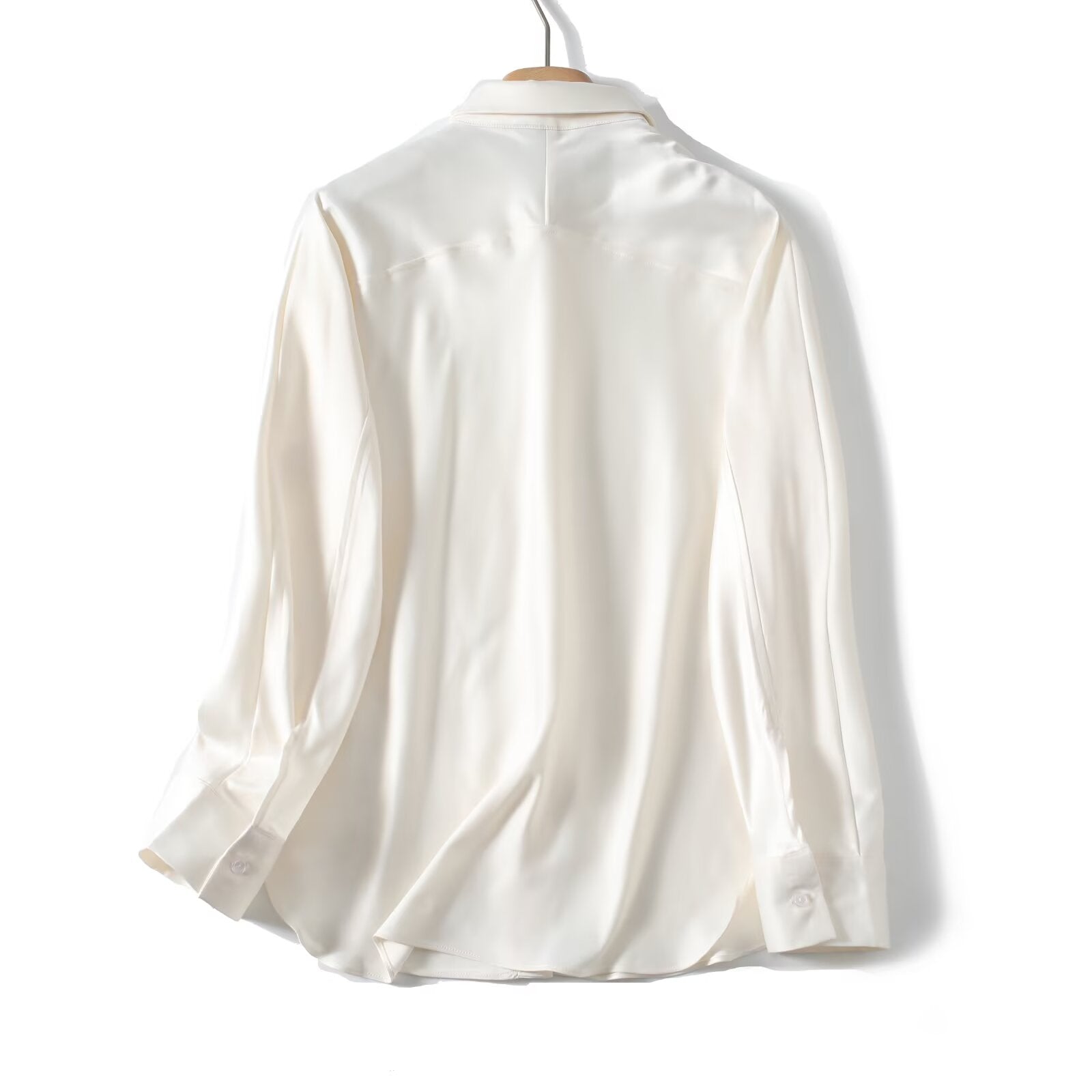 Women's casual satin texture bat sleeve shirt