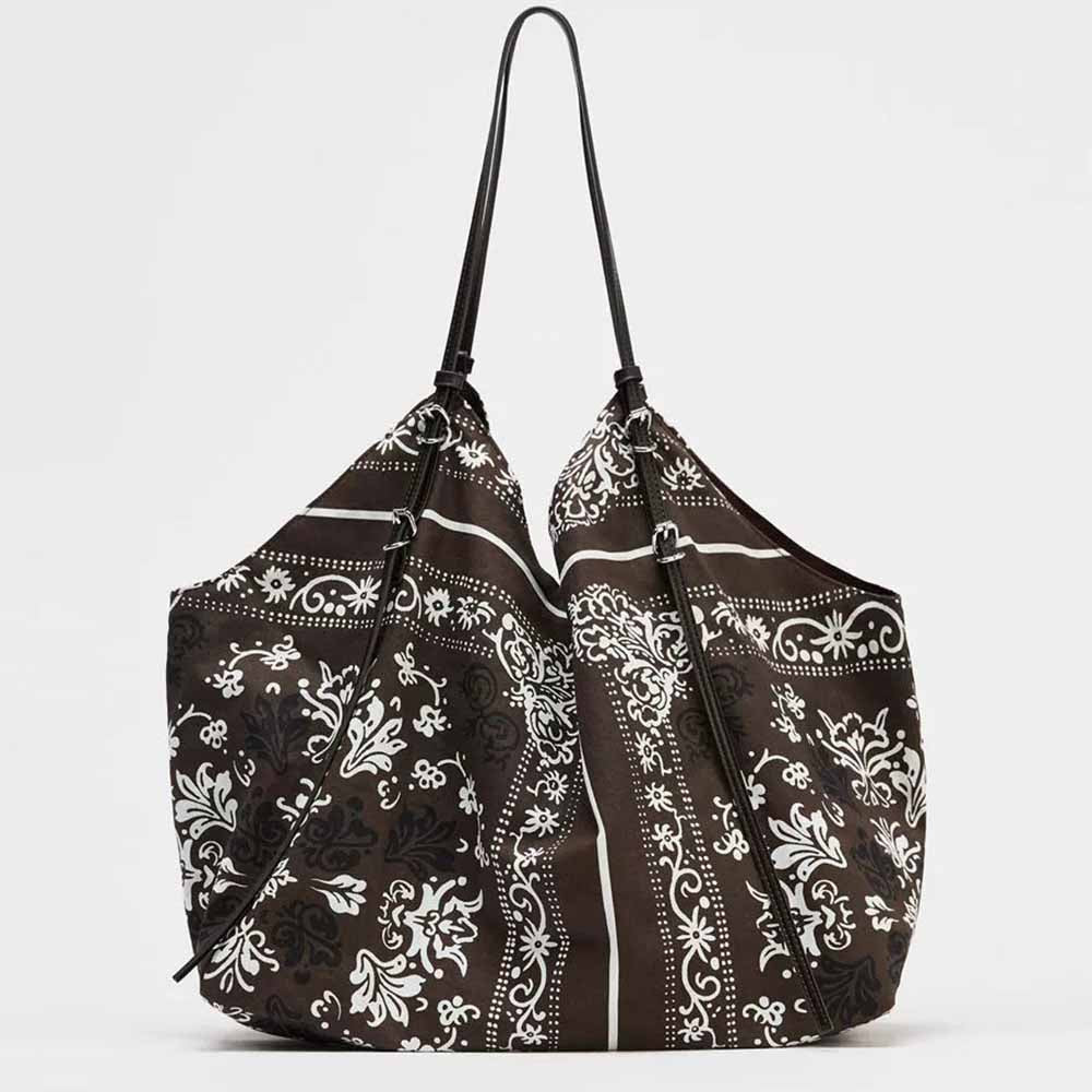 #129.68 Women's new printed shoulder bag handbag shopping bag