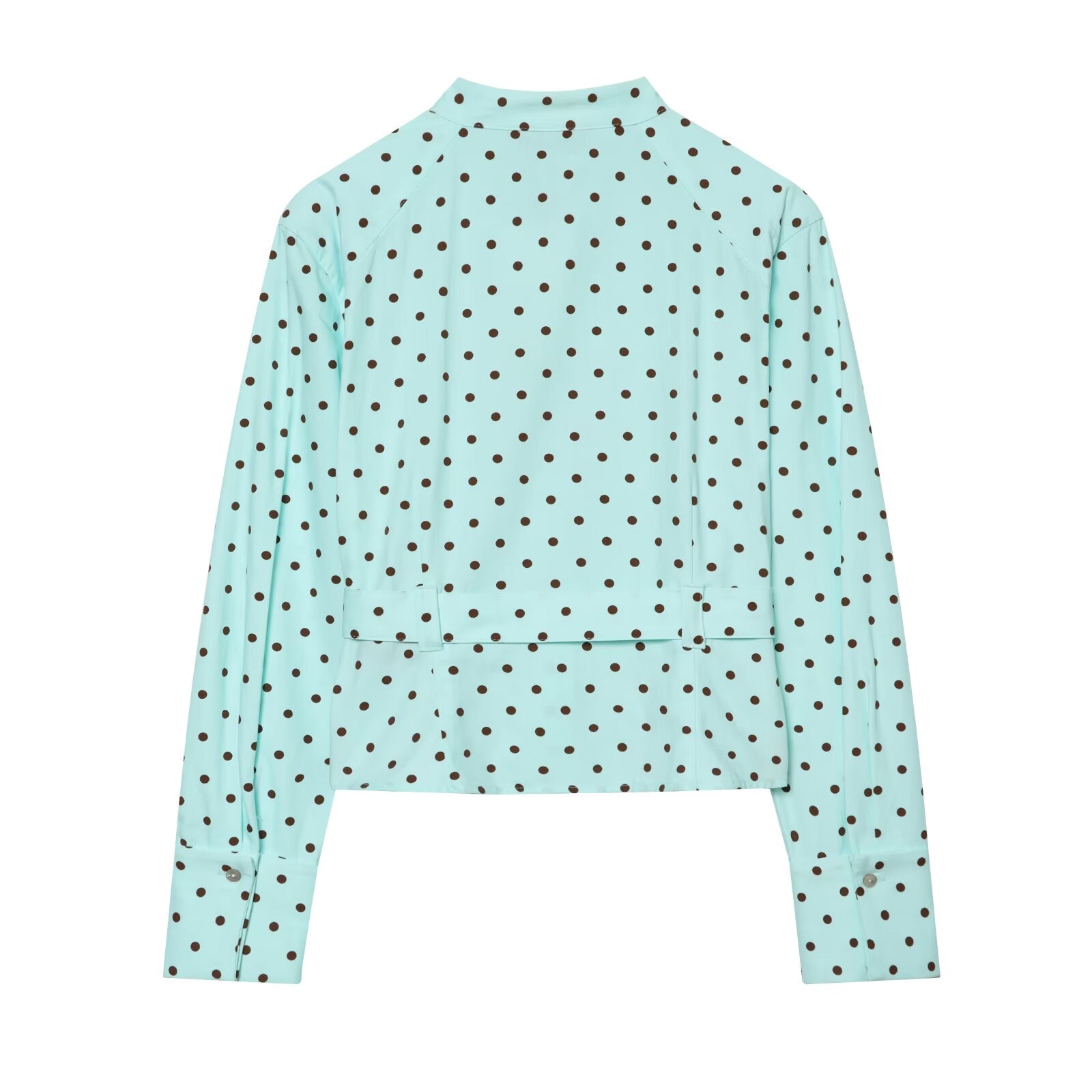 suit Women's 2 pieces polka dot pocket mini shorts+shirt style Coat
